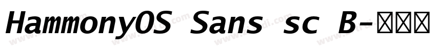 HammonyOS Sans sc B字体转换
